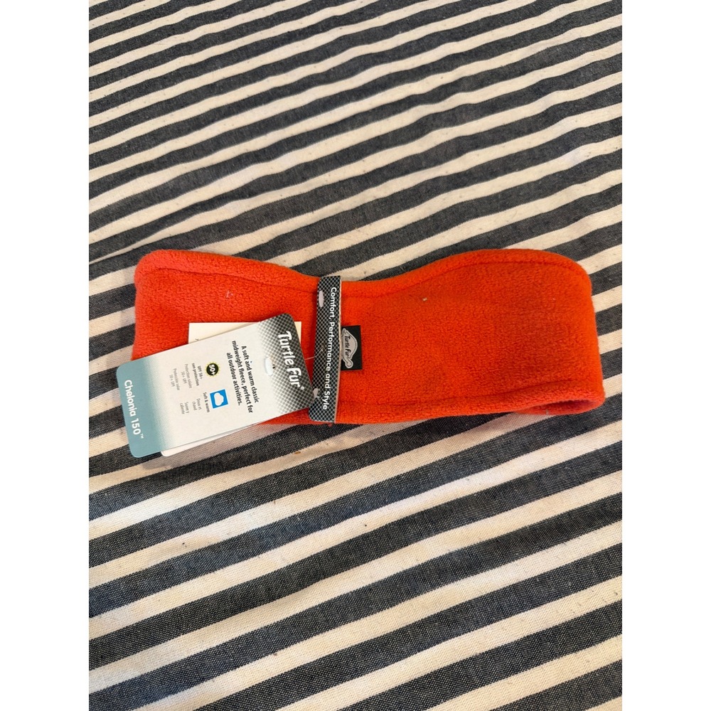 Turtle Fur Chelonia 150 Fleece Bang Band Headband Orange Lava UPF 50+ New